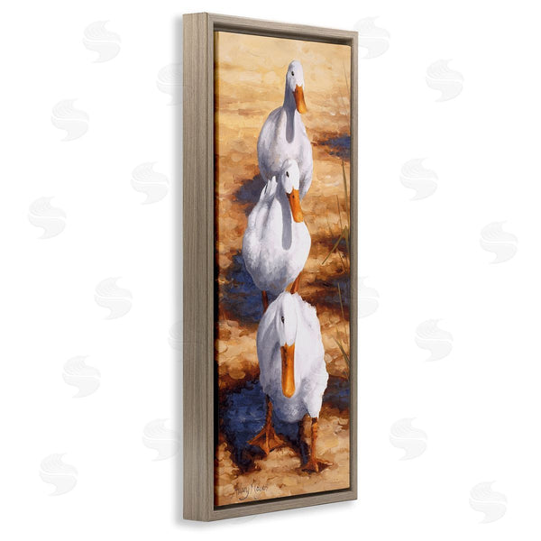 Stupell Industries Hilary Mayes | Cluck Queue Duck Trio Wall Art