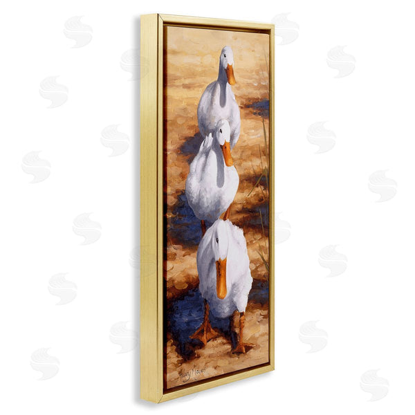 Stupell Industries Hilary Mayes | Cluck Queue Duck Trio Wall Art