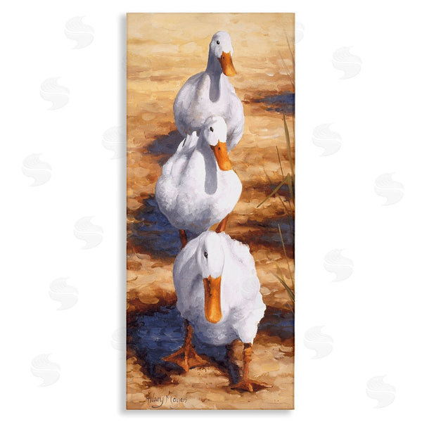 stupell industries Hilary Mayes | Cluck Queue Duck Trio Wall Art