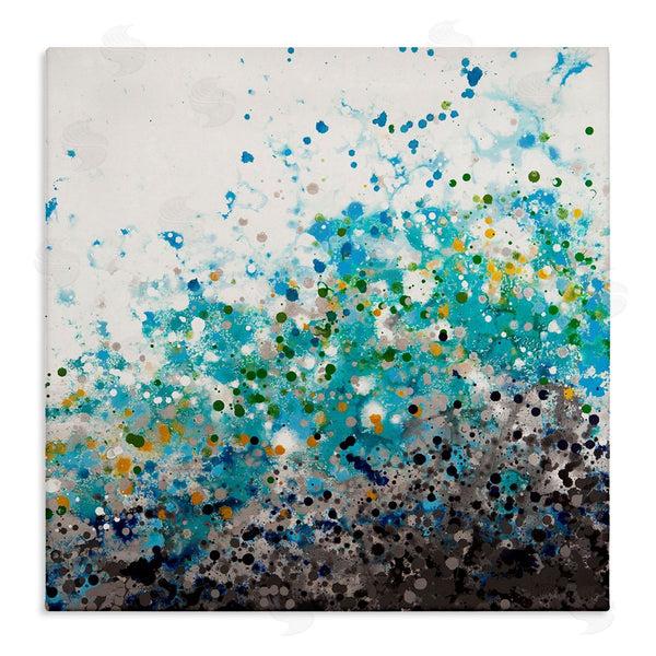 stupell industries Hilary Winfield | Abstract Paint Speckles Dots Bold Blues Yellows Wall Art