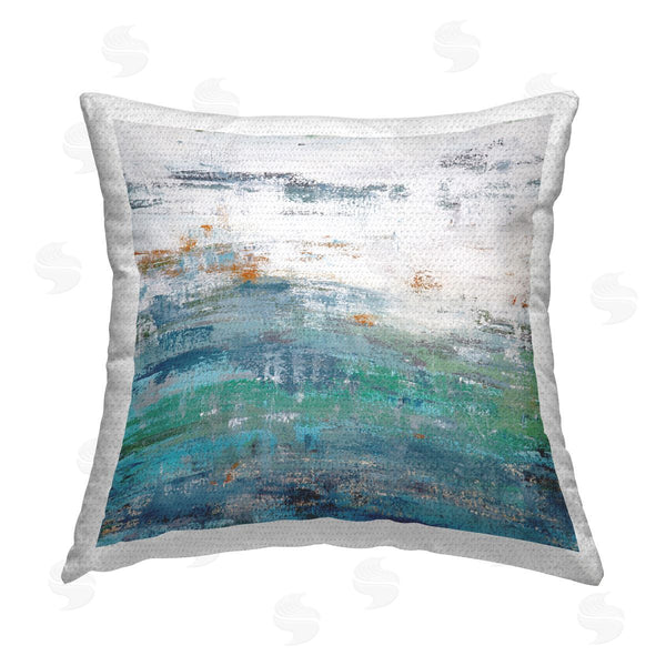 Stupell Industries Hilary Winfield | Brushed Blue & White Printed Throw Pillow