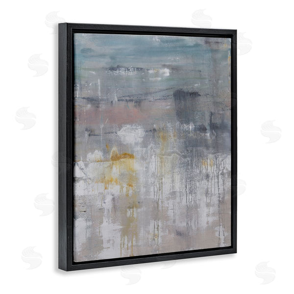 Stupell Industries Hilary Winfield | Enigmatic Paint Drip Contemporary Neutrals Yellow Accent Wall Art