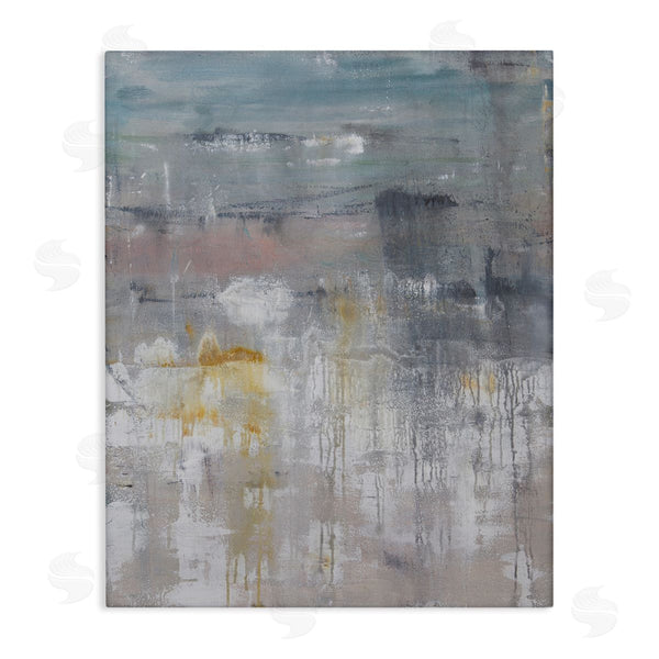 stupell industries Hilary Winfield | Enigmatic Paint Drip Contemporary Neutrals Yellow Accent Wall Art