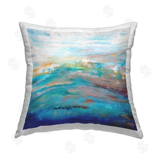 Stupell Industries Hilary Winfield | Maritime Blue Abstraction Printed Throw Pillow