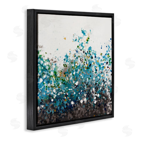 Stupell Industries Hilary Winfield | Opaque Speckled Blue Abstract Paint Splatter Wall Art