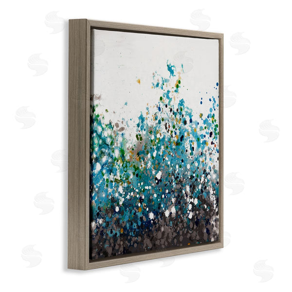 Stupell Industries Hilary Winfield | Opaque Speckled Blue Abstract Paint Splatter Wall Art