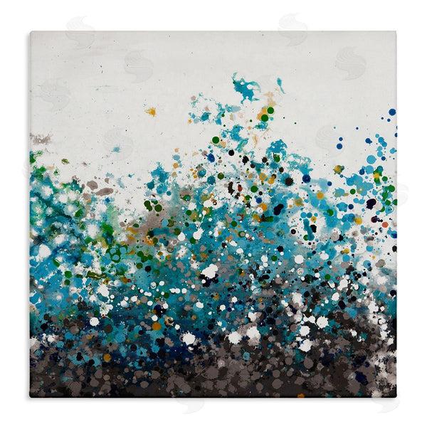stupell industries Hilary Winfield | Opaque Speckled Blue Abstract Paint Splatter Wall Art