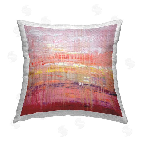 Stupell Industries Hilary Winfield | Pink Paint Drip Printed Throw Pillow