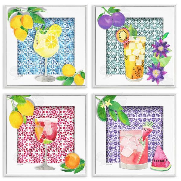 Stupell Industries Hillary Holt | Bright Patterned Fruit Cocktails Wall Art