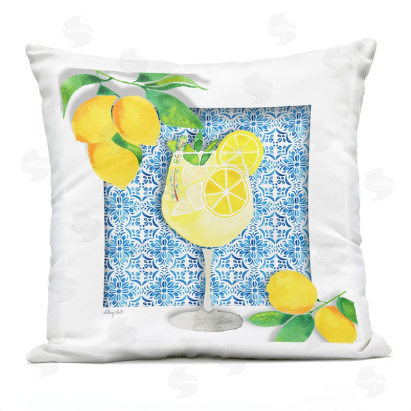 Stupell Industries Hillary Holt | Mediterranean Limoncello Drink Printed Throw Pillow