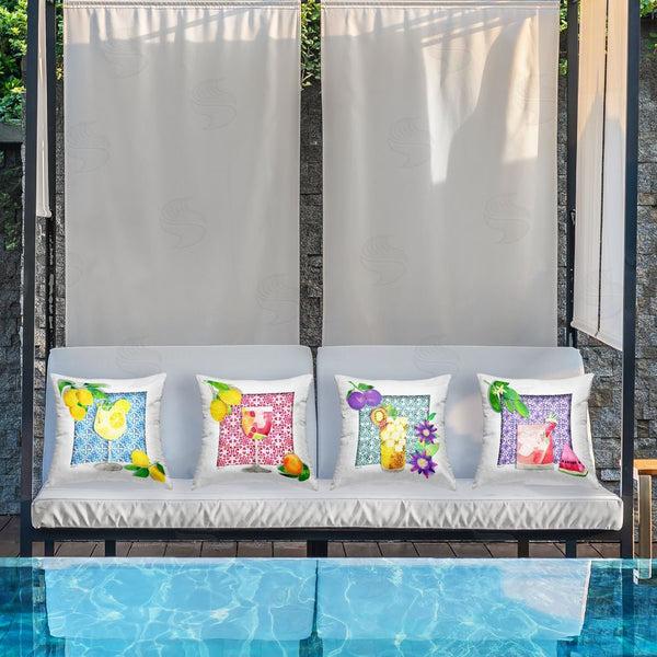 Stupell Industries Hillary Holt | Mediterranean Mixed Drinks Printed Throw Pillow Set