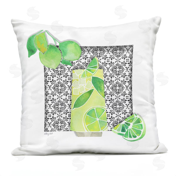 Stupell Industries Hillary Holt | Mediterranean Mojito Drink Printed Throw Pillow