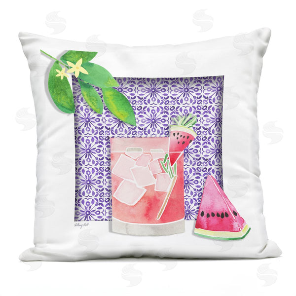 Stupell Industries Hillary Holt | Mediterranean Watermelon Drink Printed Throw Pillow