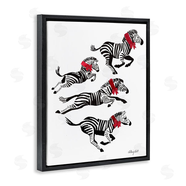 Stupell Industries Hillary Holt | Zebra Stampede With Ribbons Wall Art