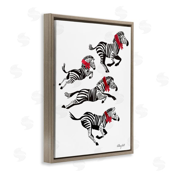 Stupell Industries Hillary Holt | Zebra Stampede With Ribbons Wall Art