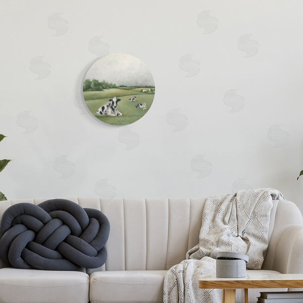 Stupell Industries Hollihocks Art | Dairy Cows Grazing Wall Art