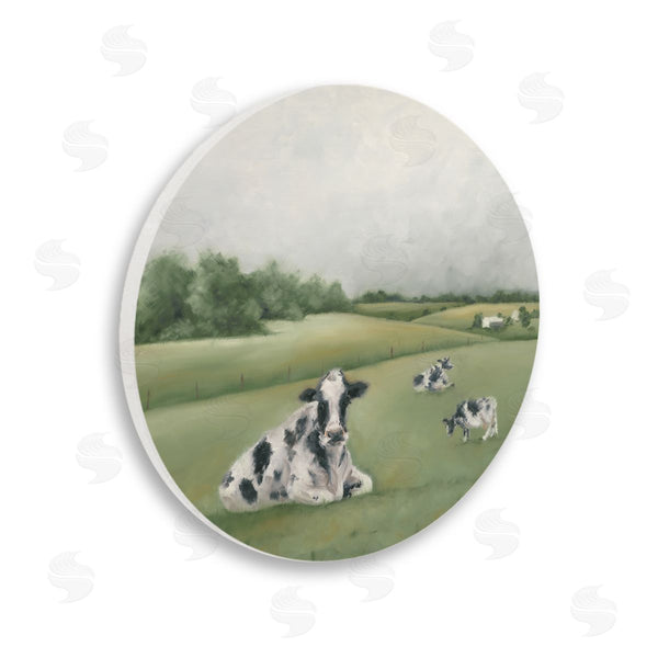 stupell industries Hollihocks Art | Dairy Cows Grazing Wall Art