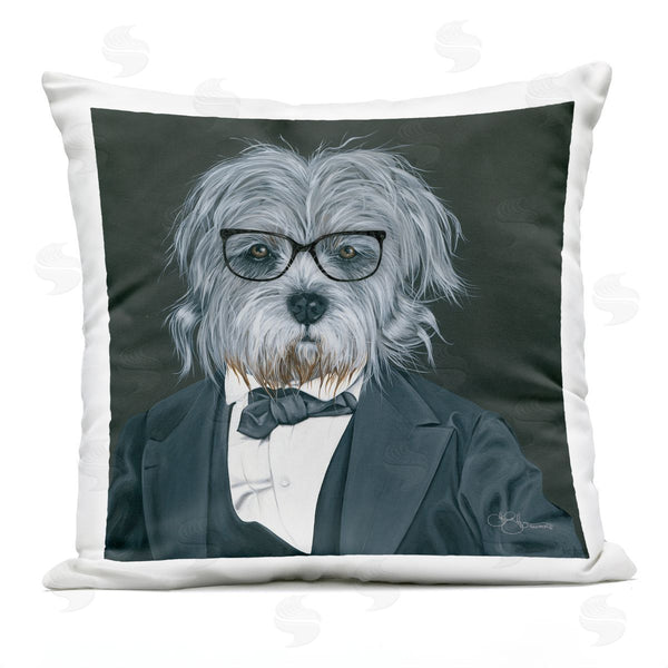 Stupell Industries Hollihocks Art | Dog In Business Suit Printed Throw Pillow