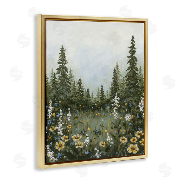 Stupell Industries Hollihocks Art | Forest Meadow Clearing