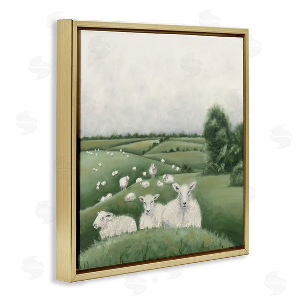 Stupell Industries Hollihocks Art | Sheep Flock In Rolling Hills