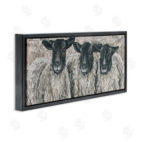 Stupell Industries Hollihocks Art | Three Sheep Trio Portrait Wall Art