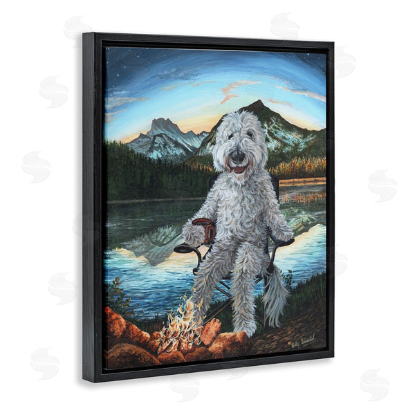 Stupell Industries Holly Simental | Dog By Campfire Landscape
