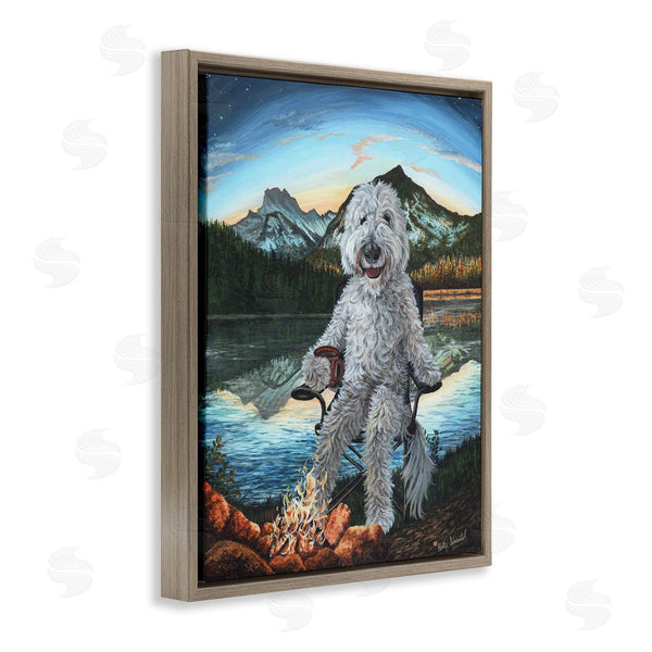 Stupell Industries Holly Simental | Dog By Campfire Landscape