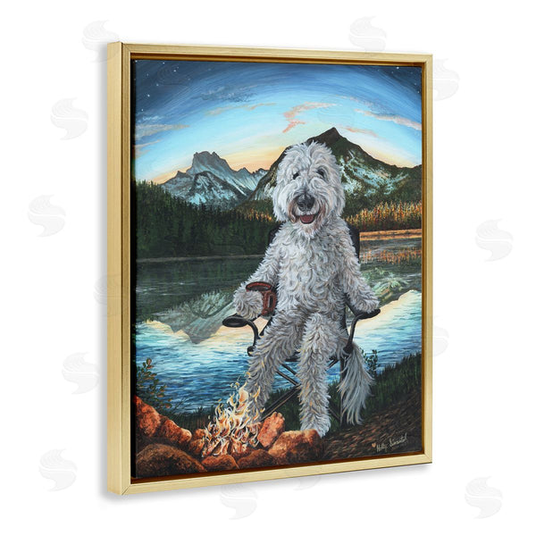 Stupell Industries Holly Simental | Dog By Campfire Landscape