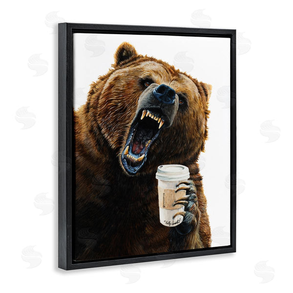 Stupell Industries Holly Simental | Roaring Bear With Coffee Wall Art
