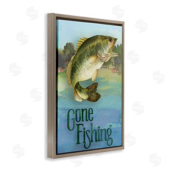 Stupell Industries Holly Thomas Stein | Gone Fishing Motif