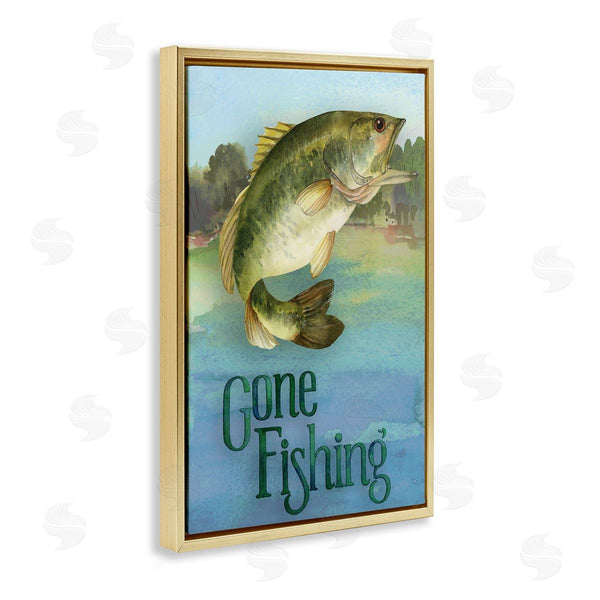 Stupell Industries Holly Thomas Stein | Gone Fishing Motif