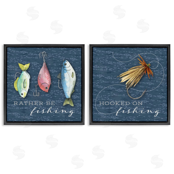 Stupell Industries Holly Thomas Stein | Gone Fishing Sayings