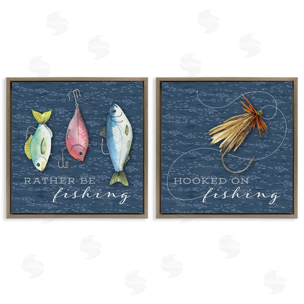 Stupell Industries Holly Thomas Stein | Gone Fishing Sayings
