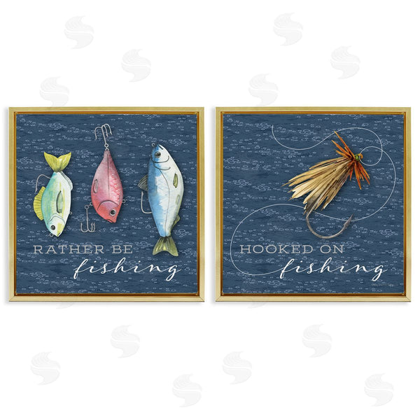 Stupell Industries Holly Thomas Stein | Gone Fishing Sayings