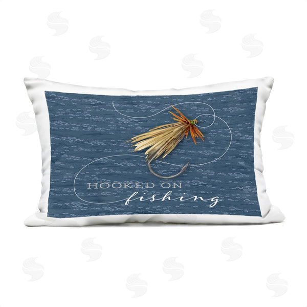 Stupell Industries Holly Thomas Stein | Hooked On Fishing Printed Throw Pillow