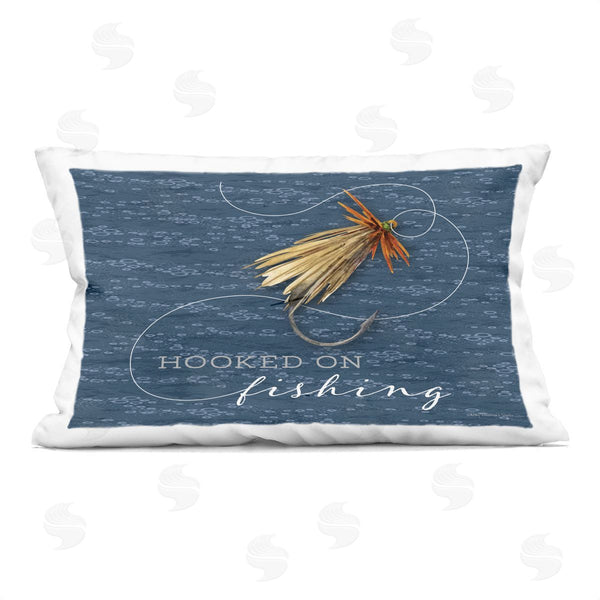 stupell industries Holly Thomas Stein | Hooked On Fishing Printed Throw Pillow