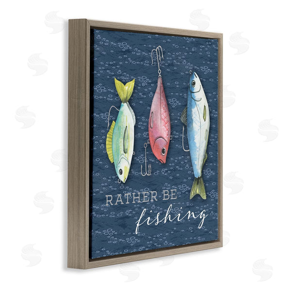 Stupell Industries Holly Thomas Stein | Rather Be Fishing Bait