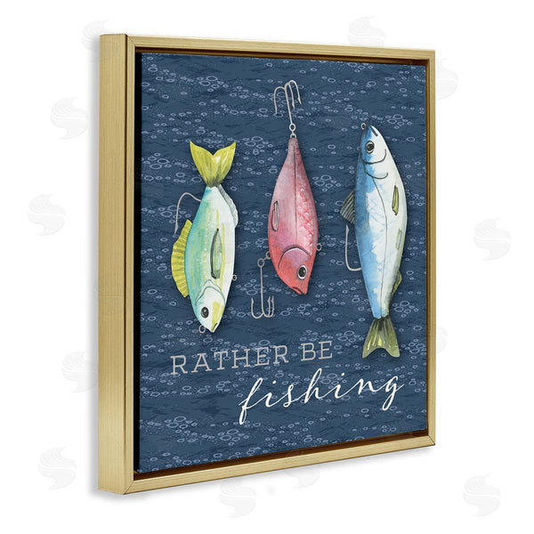 Stupell Industries Holly Thomas Stein | Rather Be Fishing Bait