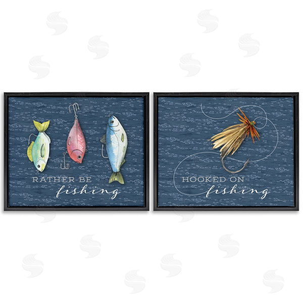 Stupell Industries Holly Thomas Stein | Recreational Fishing Phrases