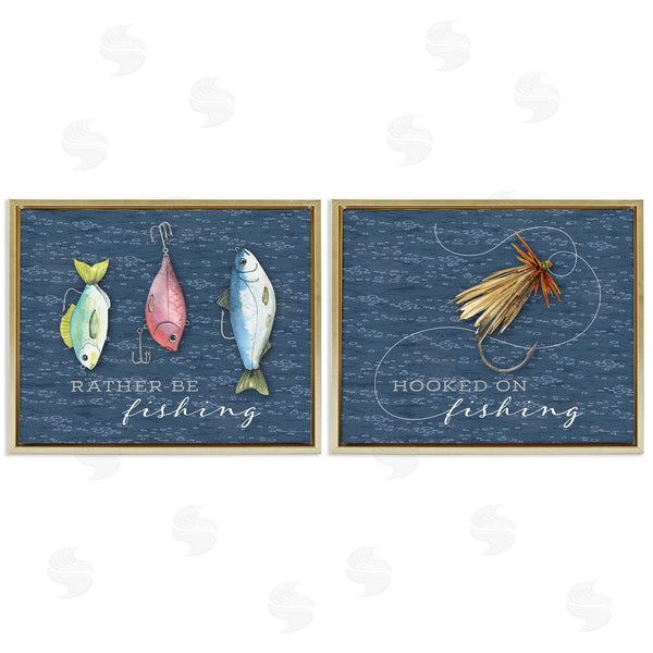 Stupell Industries Holly Thomas Stein | Recreational Fishing Phrases