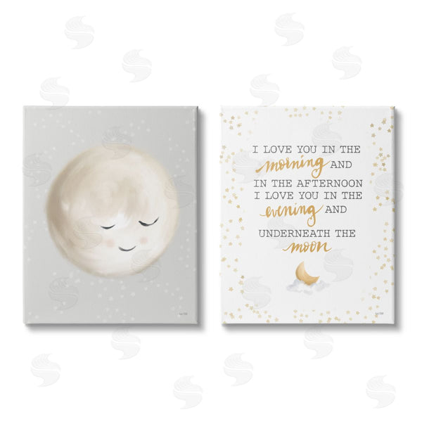 stupell industries House Fenway | Adorable I Love You Moon Quote Illustration Wall Art