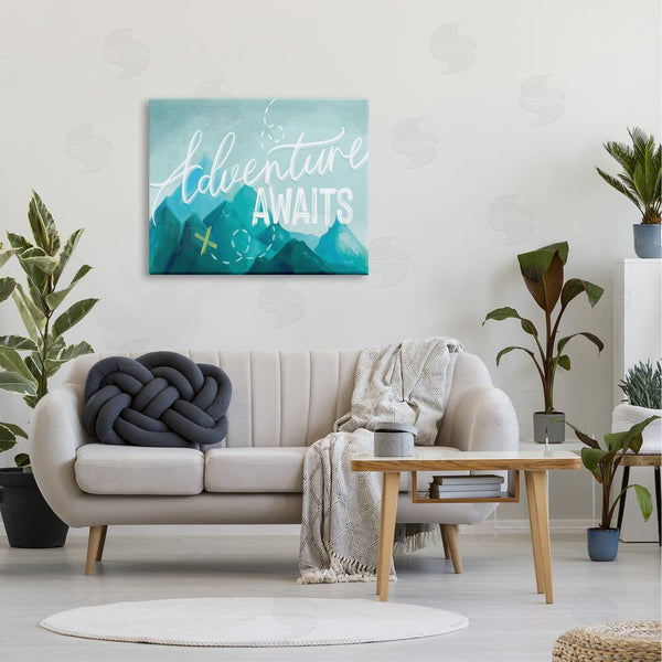 Stupell Industries House Fenway | Adventure Awaits Icy Mountains Range Outdoor Destination Wall Art
