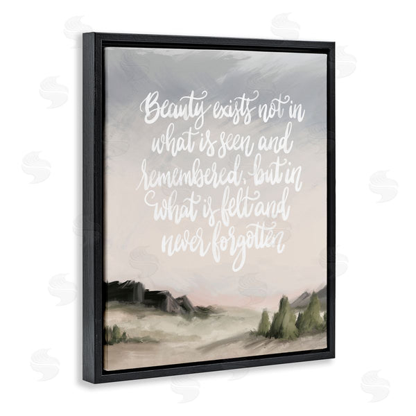 Stupell Industries House Fenway | Beauty Is Never Forgotten Quote Minimalistic Rural Landscape Wall Art