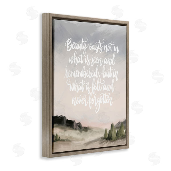 Stupell Industries House Fenway | Beauty Is Never Forgotten Quote Minimalistic Rural Landscape Wall Art