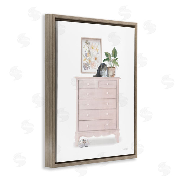 Stupell Industries House Fenway | Chic Wardrobe Still Life Pet Cat Resting Plants Wall Art