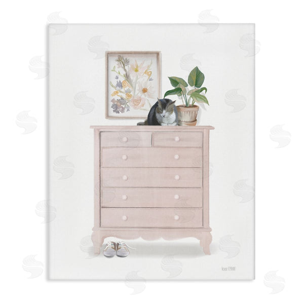 stupell industries House Fenway | Chic Wardrobe Still Life Pet Cat Resting Plants Wall Art