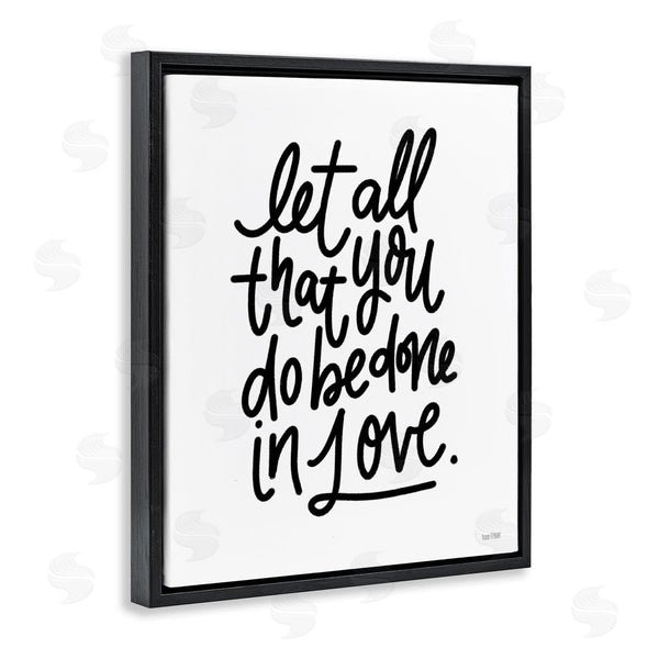 Stupell Industries House Fenway | Done In Love Romanic Fancy Calligraphy Phrase Wall Art