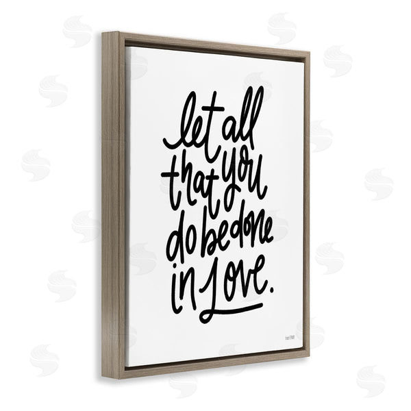 Stupell Industries House Fenway | Done In Love Romanic Fancy Calligraphy Phrase Wall Art