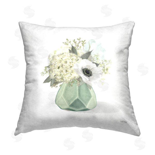 stupell industries House Fenway | Green Flower Bouquet Printed Throw Pillow