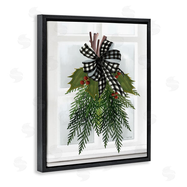 Stupell Industries House Fenway | Hanging Holly Botanicals Mistletoe Seasonal Winter Flowers Wall Art